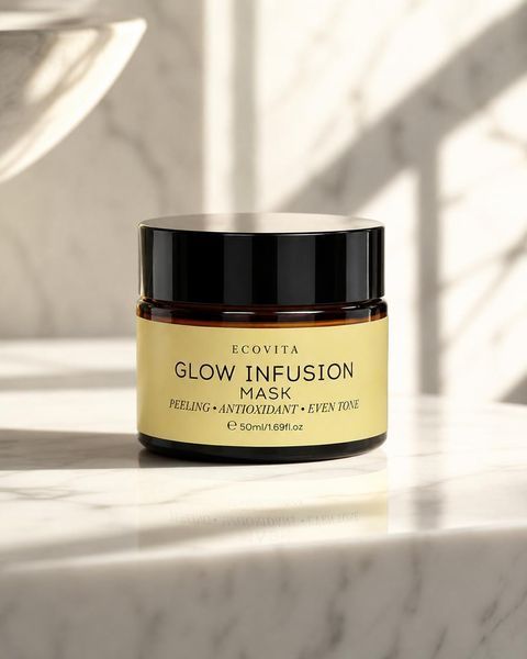 Ензимна маска-пілінг для сяйва шкіри обличчя Ecovita GLOW INFUSION Ferment Enzyme EV-CB-50-6613 фото