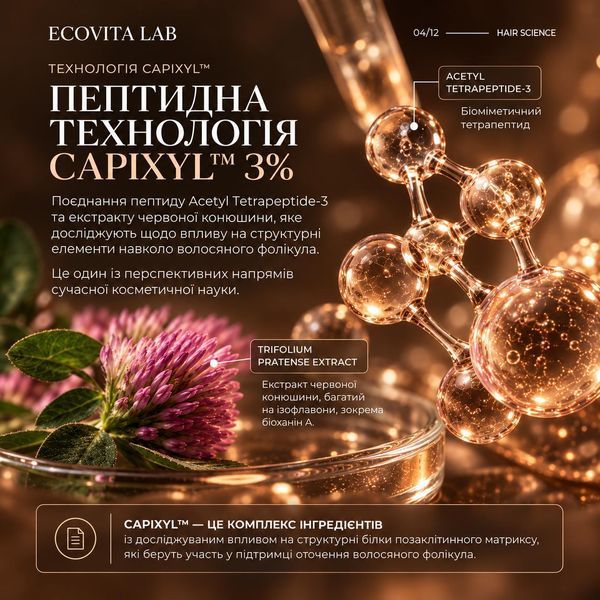 Комплекс інтенсивних пептидних лосьйонів для регенерації та густоти волосся ECOVITA Intensive Follicle Care EV-SP-AK5011193 фото